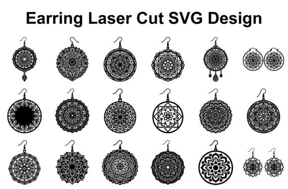 20 Mandala Earring SVG Designs