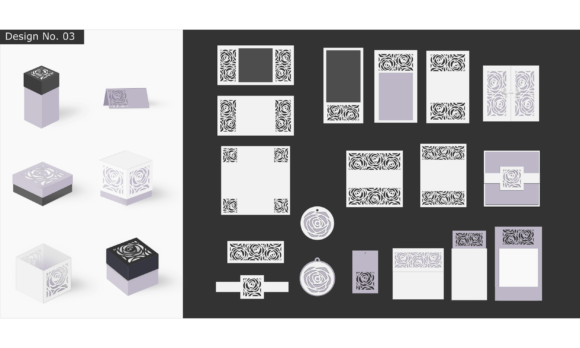 24 Wedding Stationary Cards and Boxes: Graphics & Crafts