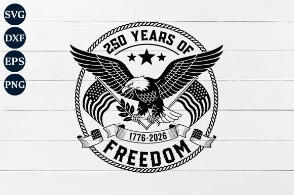 250th Anniversary American Flag Eagle Graphics for Crafts