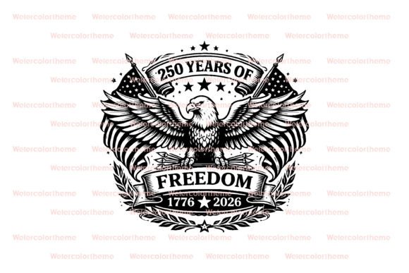 250th Anniversary USA Flag Eagle SVG for Graphics and Crafts