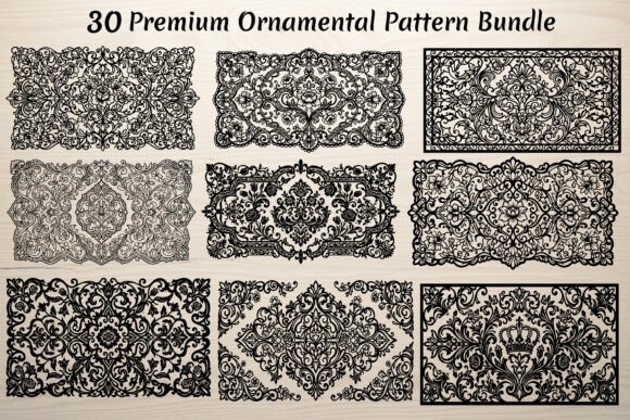 30 Premium Ornamental Pattern Bundle: Graphics for Crafts-Driven Brands