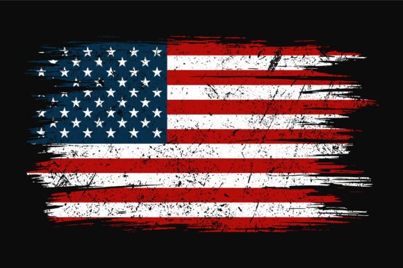 Distressed American Flag Graphics for Crafts