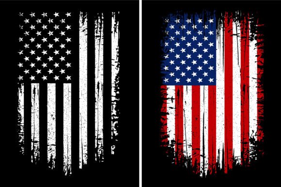 Grunge American Flag 4th of July Design: Graphics for Crafts