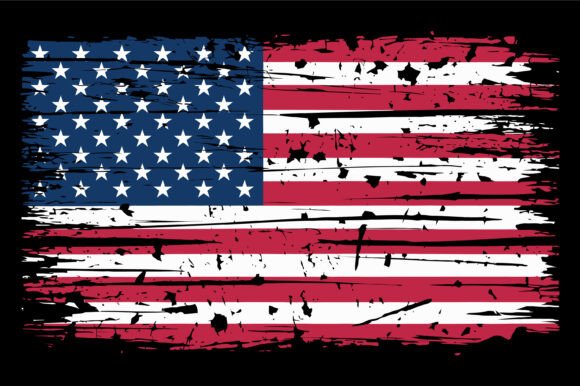 Grunge American Flag Graphic