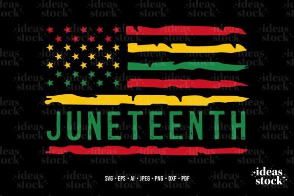 Juneteenth American Flag SVG for Graphics and Crafts