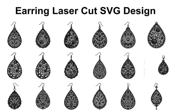 Lace Floral Earring SVG Bundle: Graphics for Crafts-Driven Branding