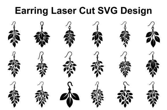 Leaf Earring SVG Bundle: Graphics for Crafts & Content