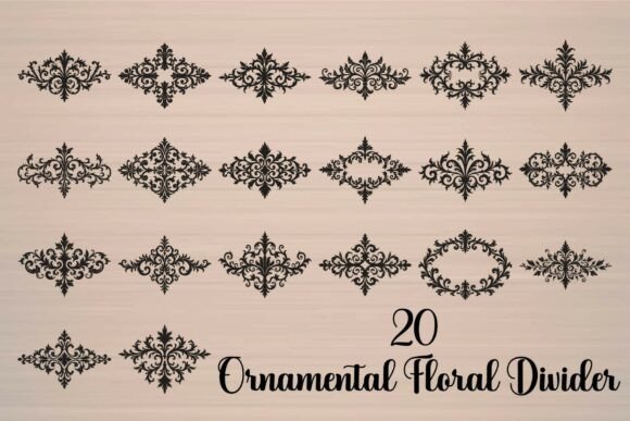 Ornamental Floral Divider: Graphics for Crafts & Elegant Branding