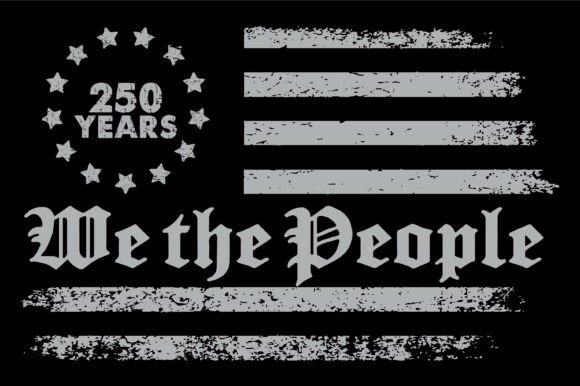 Patriotic We the People Flag Graphics for Local Crafts