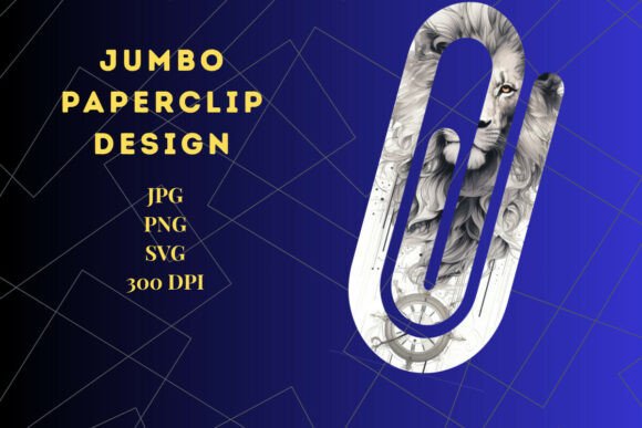 Steampunk Lion Paperclip Design: Graphics for Crafts
