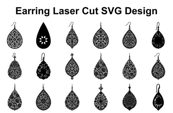 Teardrop Earring SVG Bundle: Graphics for Crafts