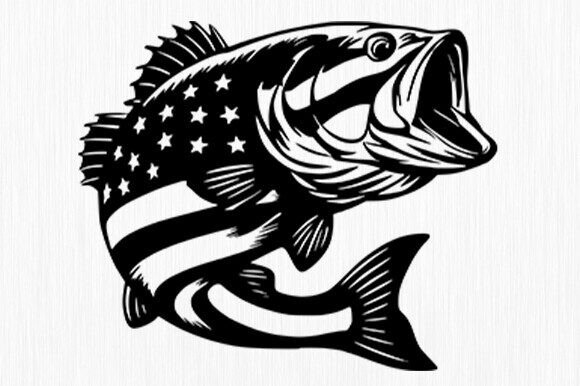 Us Bass Fishing Svg Graphics for Crafts