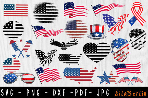 USA Flag SVG for Graphics and Crafts
