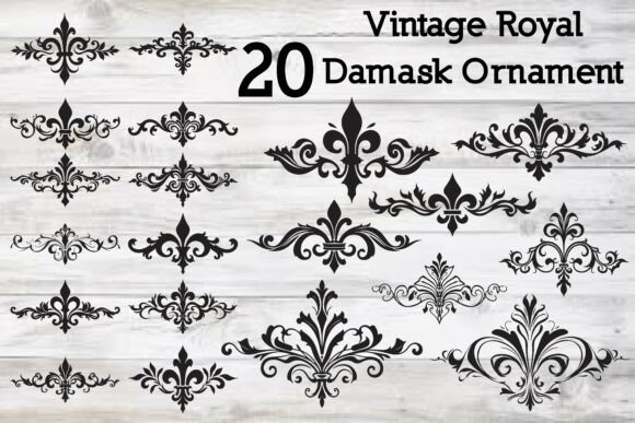 Vintage Royal Damask Ornament