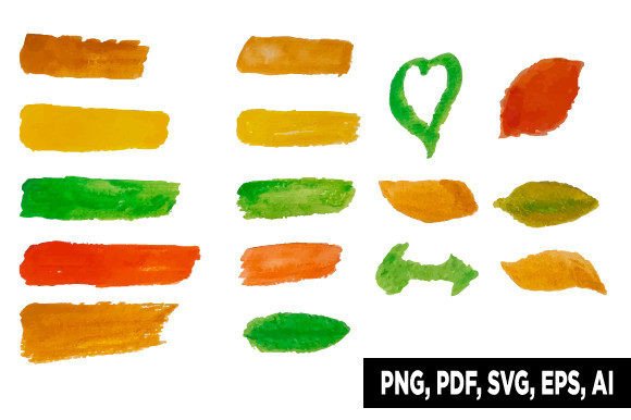 Watercolor Shapes Brushes: Graphics & Illustrations for Authentic Branding